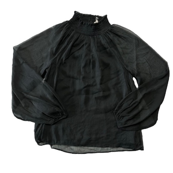 Limited Edition Joie caviar black chiffon sheer blouse evening wear. Size S - Picture 4 of 7